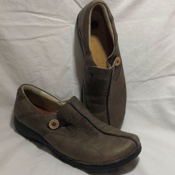 Clarks Unstructured Brown Leather Un‎ Loop Shoe - Picture 3 of 8